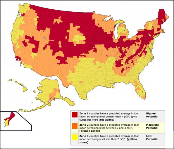 Radon Level Map